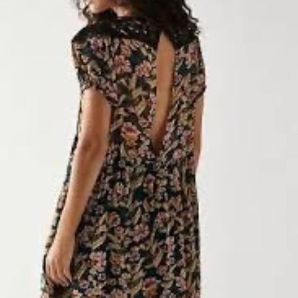 Free People Margot Black Lace Babydoll Dress XS - Picture 2 of 5